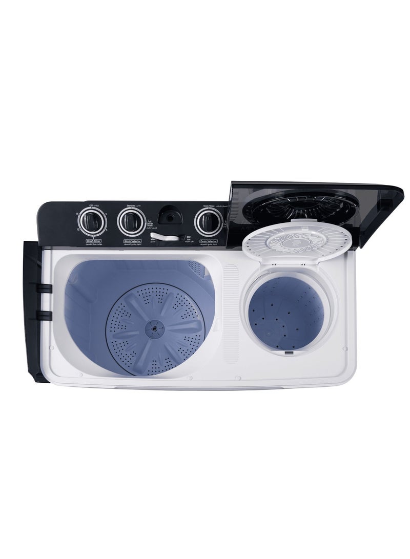 Aston Twin Tub Washing Machine, 12Kg, Without Pump, Single Water Inlet, White - ASTT120KG - Image 1